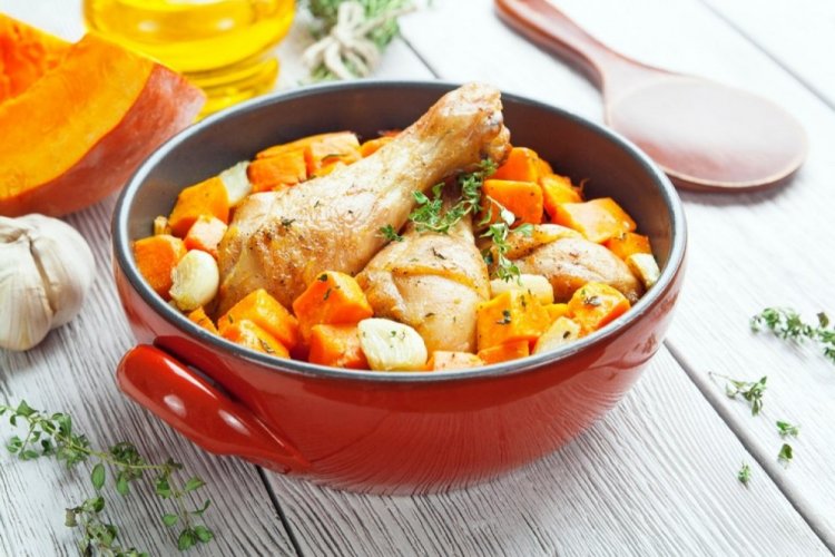 Chicken Stew with Pumpkin and Quince