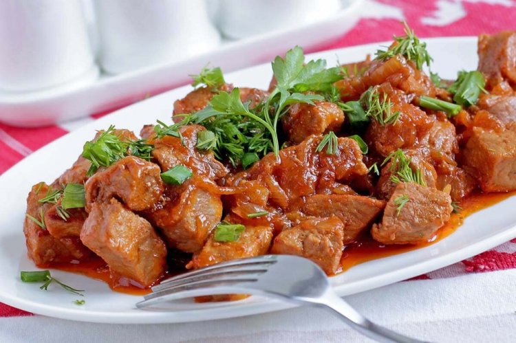 Pork Fry with Tomato Paste