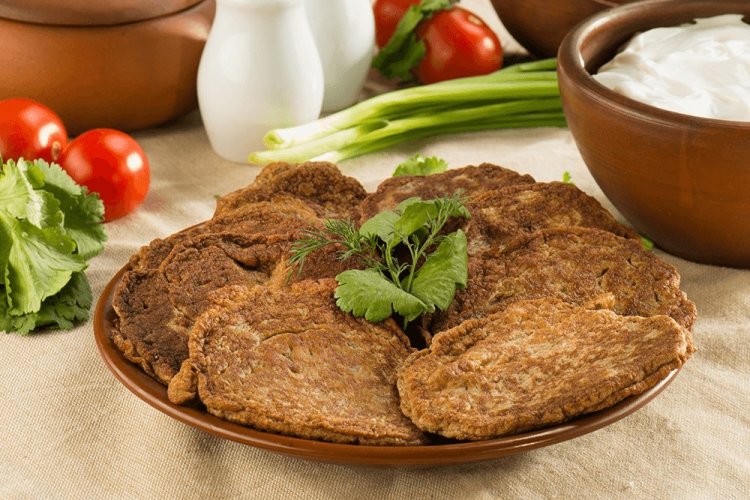 Tortitas de hígado de cerdo con queso