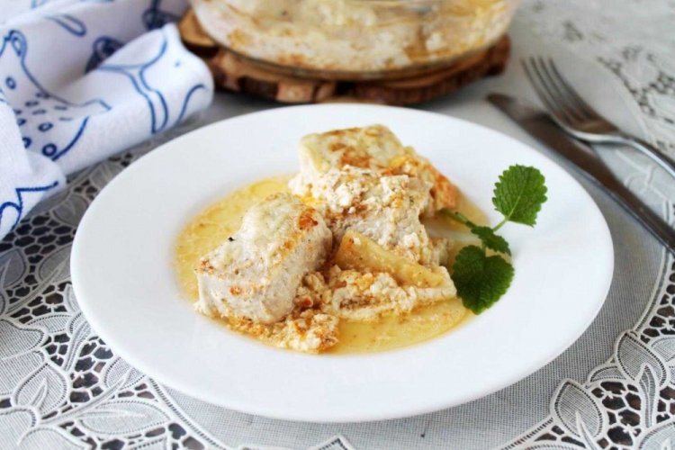 Turkey in Cream Sauce in the Oven