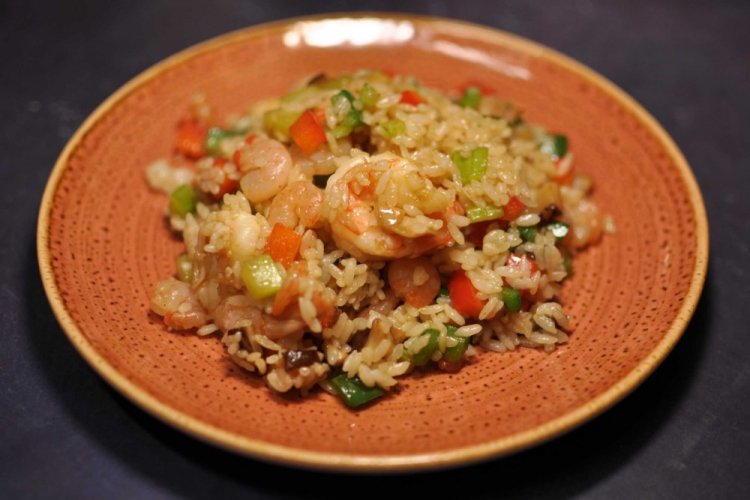 Rice with Shrimp and Coconut Milk