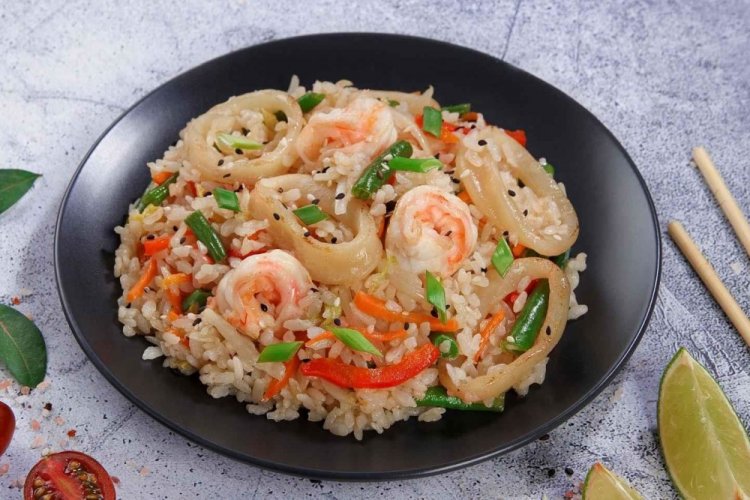 Rice with Shrimp and Calamari