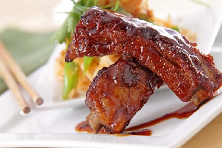 Pork Ribs with Honey and Mustard in a Multicooker