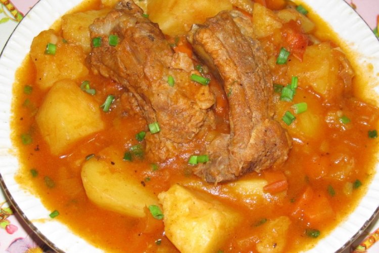 Pork Ribs with Potatoes in a Multicooker