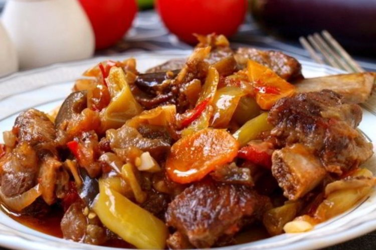 Pork Ribs with Vegetables in a Multicooker