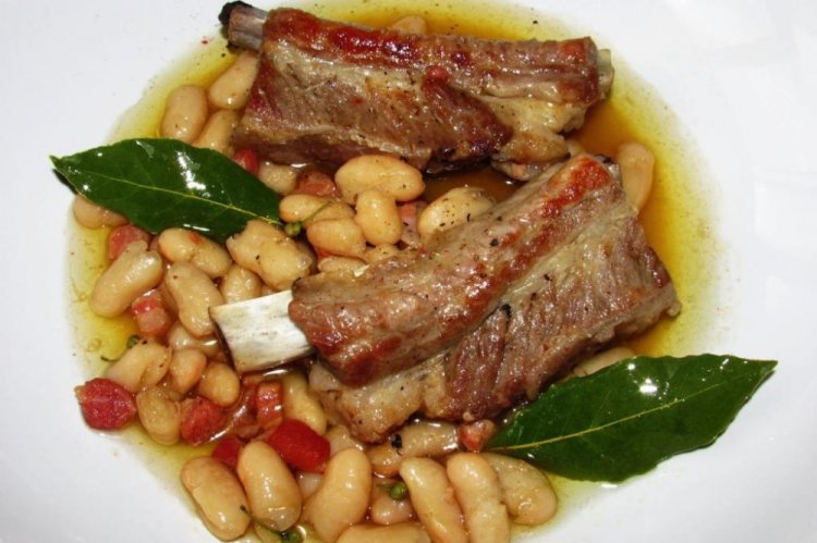 Pork Ribs with Beans in a Multicooker