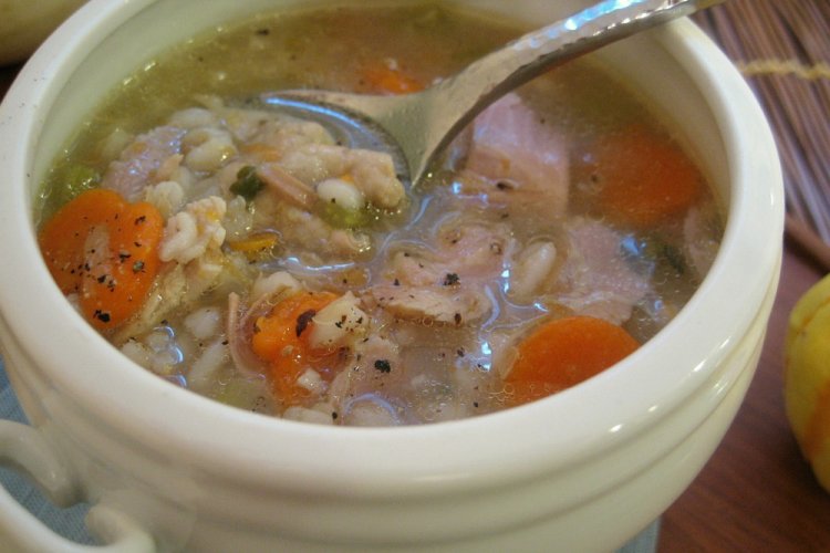 Ukha (Fish Soup) with Pearl Barley