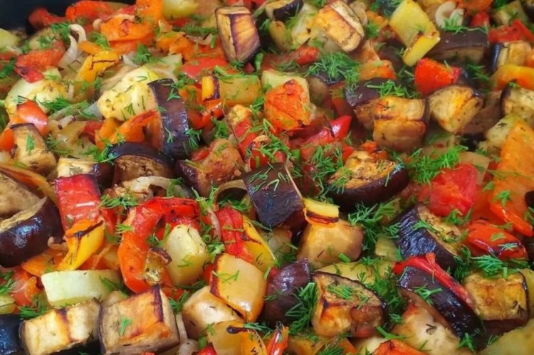 Verduras asadas en bolsa
