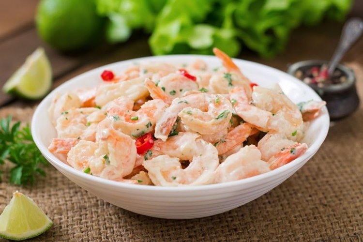 Shrimp in Cream Sauce with Cheese