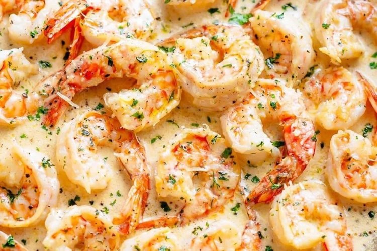 Shrimp in Cream Sauce with Turmeric