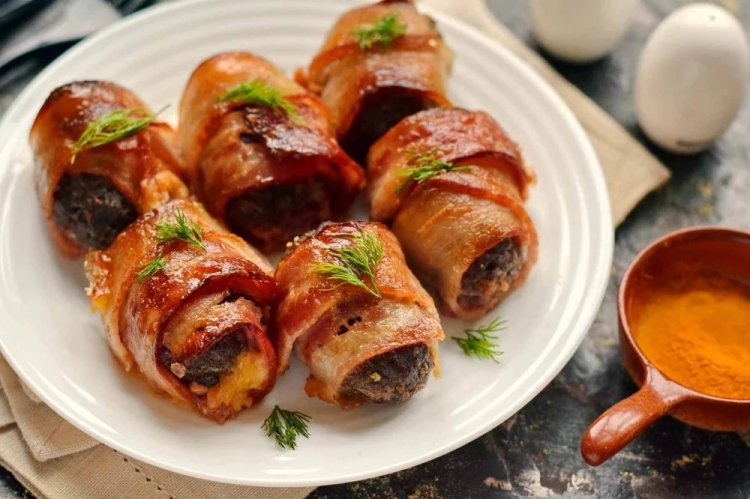 Rollo de solomillo de cerdo con ciruelas pasas