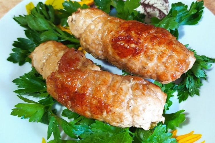 Rollitos de lomo de cerdo al horno