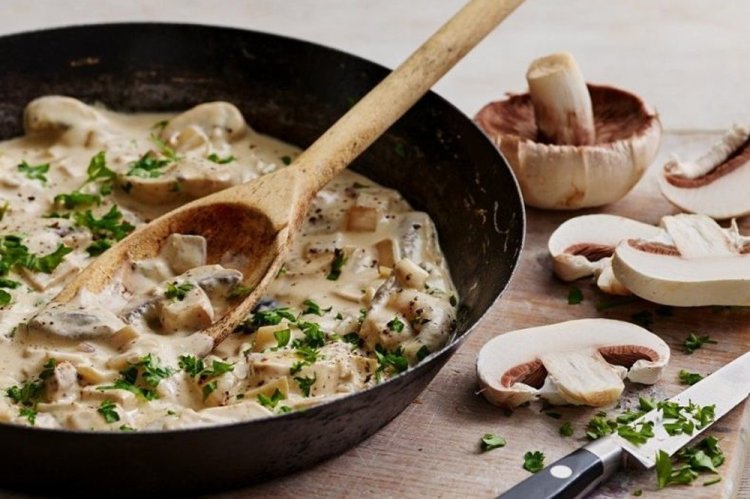 Mushrooms with Leeks
