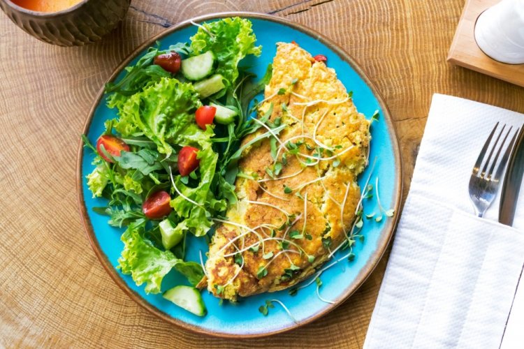 Tortilla de garbanzos sin leche ni huevos