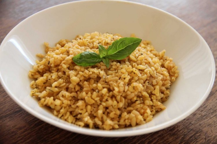 Bulgur con cebolla y ajo