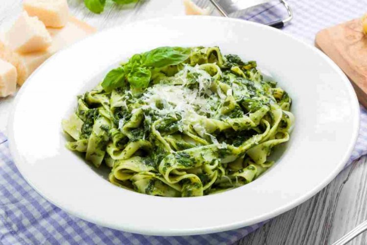 Pasta con espinacas