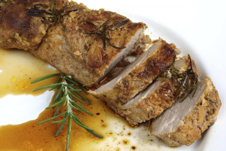 Solomillo de cerdo con jengibre en sartén