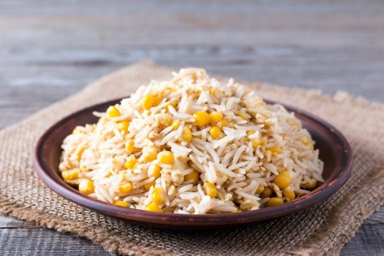 Fried Rice with Egg and Corn