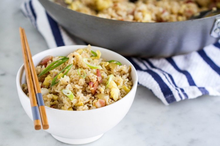Fried Rice with Egg and Bacon