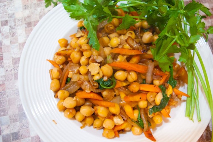 Garbanzos con verduras