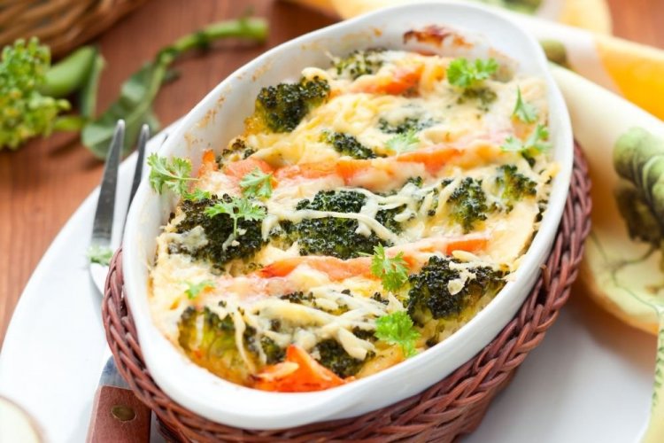 Trucha con brócoli en salsa de crema