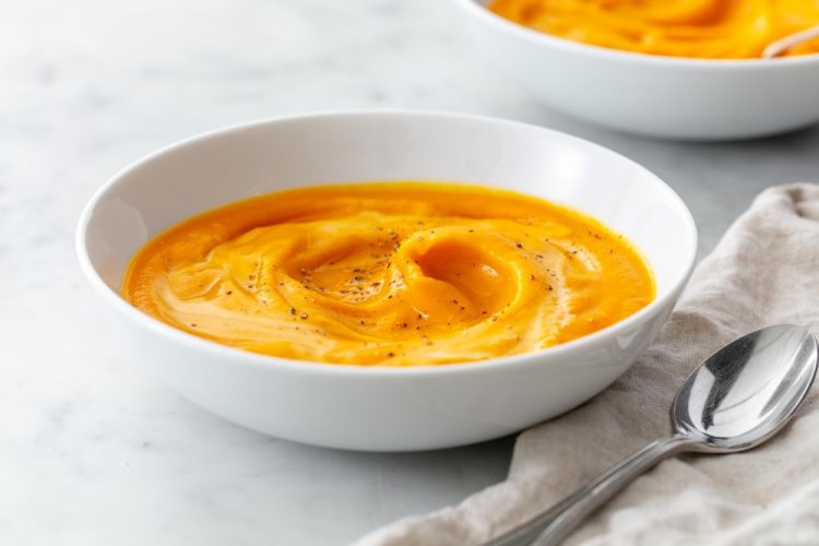 Pumpkin Puree with Milk Sauce