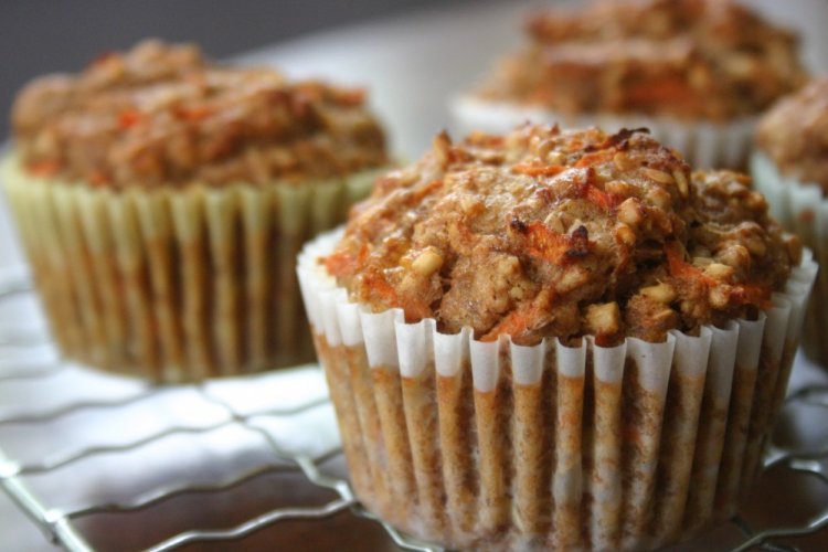 Carrot Muffins with Nuts