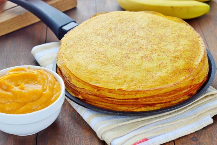 Pumpkin Pancakes with Milk