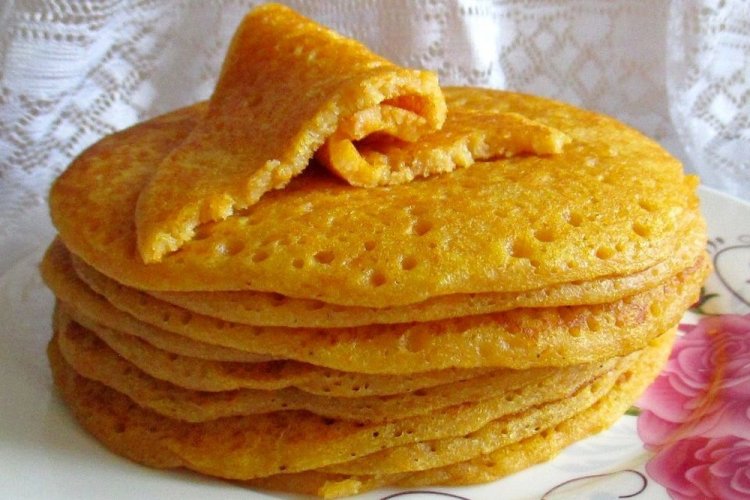 Pumpkin Pancakes with Semolina