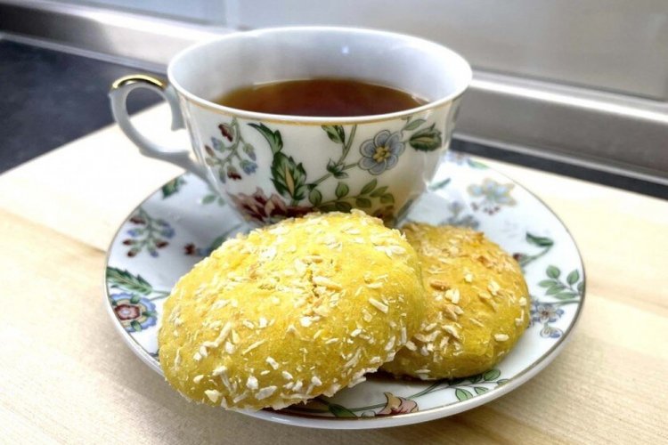Pumpkin Cookies with Coconut Flakes