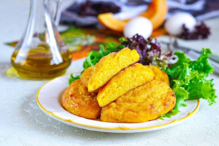 Pumpkin Patties with Semolina, Baked in the Oven