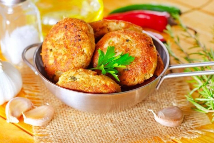 Pumpkin, Napa Cabbage, and Chicken Patties