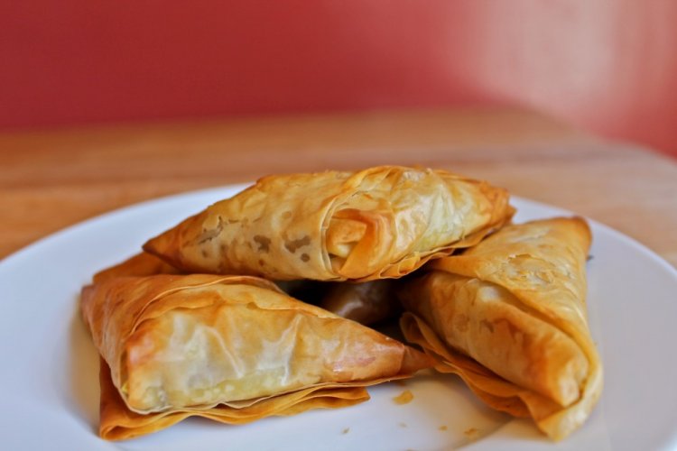 Phyllo Dough Pies with Pumpkin and Feta
