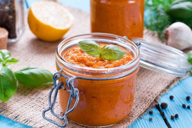 Pumpkin Caviar with Canned Tomatoes for Winter