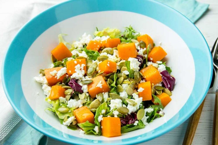 Pumpkin Salad with Cottage Cheese