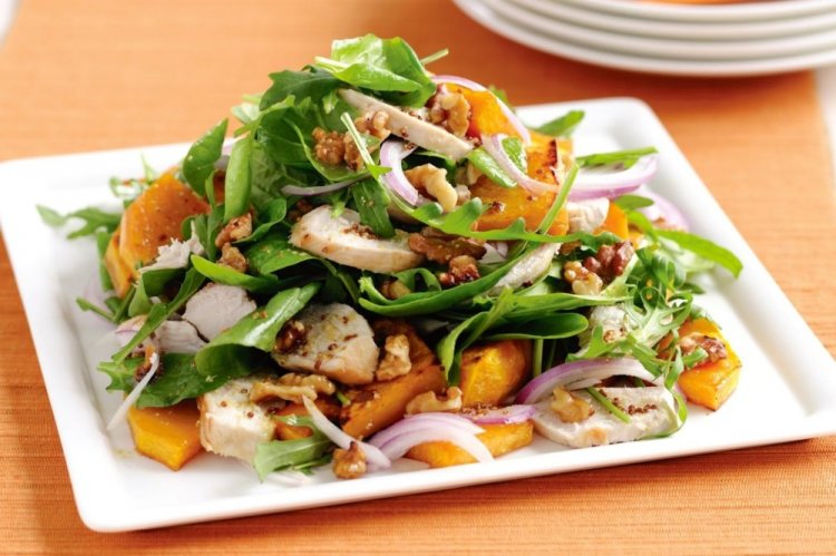 Pumpkin Salad with Chicken