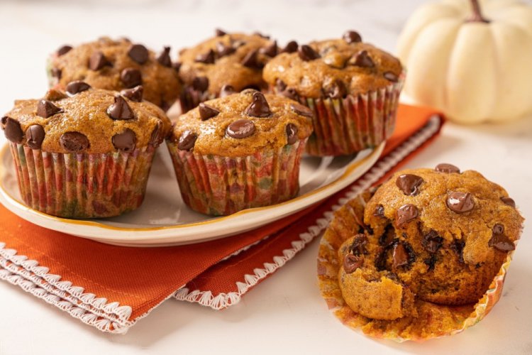Pumpkin Muffins with Chocolate