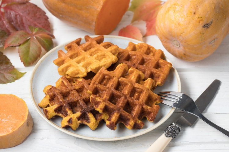 Kefir Pumpkin Waffles