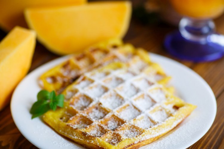 Lenten Pumpkin Waffles