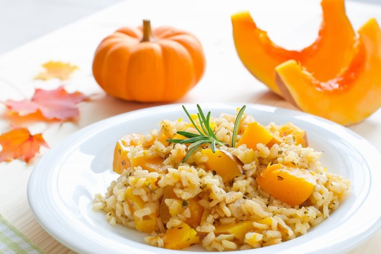 Arroz con calabaza y verduras