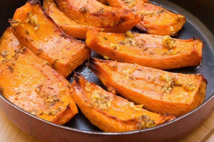 Calabaza asada al horno