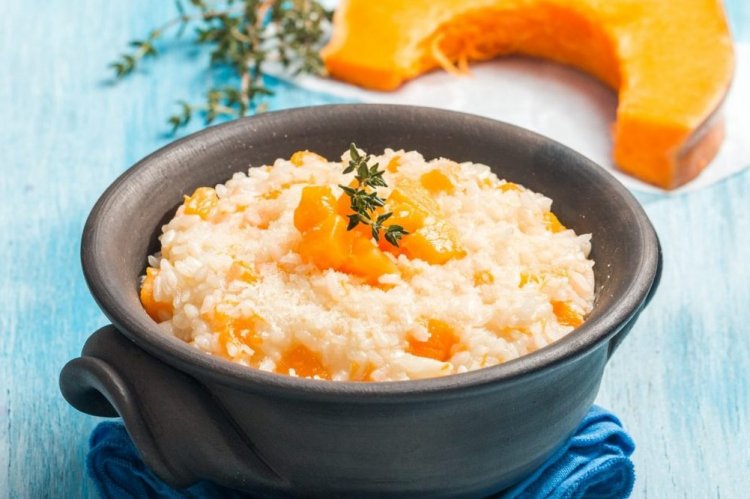 Pumpkin Porridge with Rice in a Multicooker