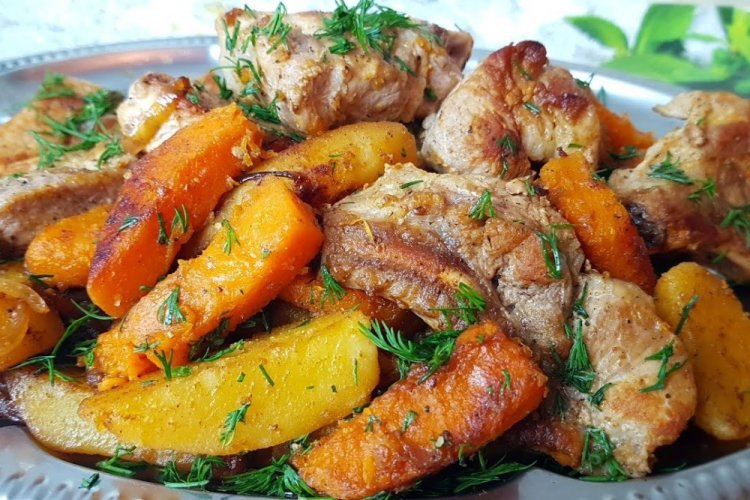 Roast with Pumpkin in a Multicooker