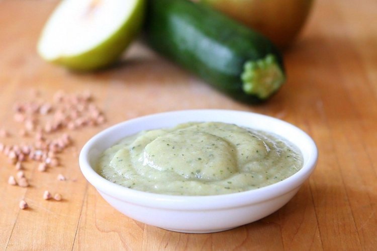 Puré de calabacín con manzana