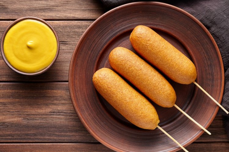 Corn dogs con almidón de maíz