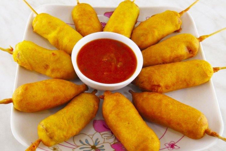 Corn dogs al horno