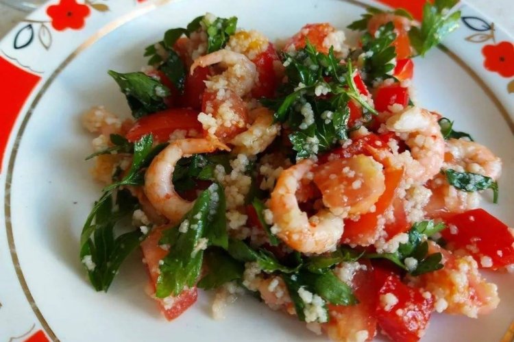 Tabbouleh Salad with Shrimp