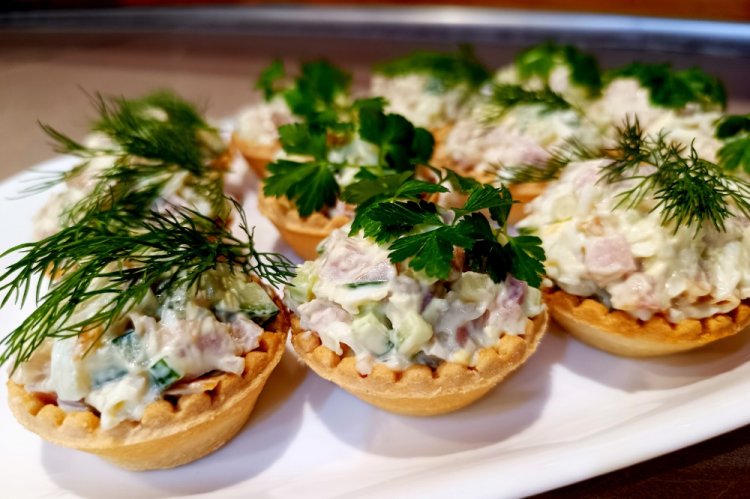 Tartaletas de pollo ahumado