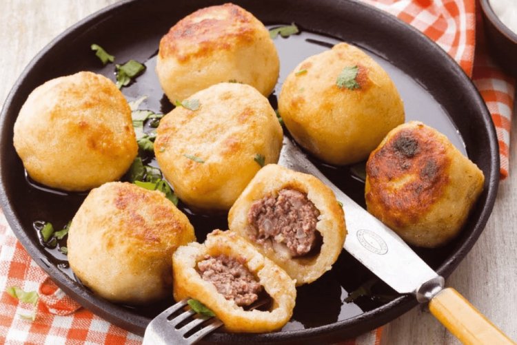 Bolitas de patata con carne picada