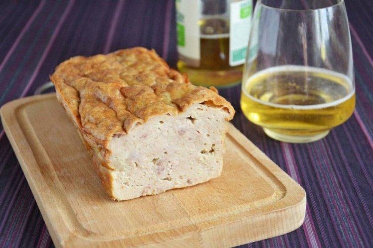 Pastel de carne de pollo con salvado